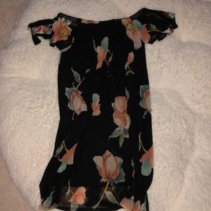 Off shoulder flowered dress